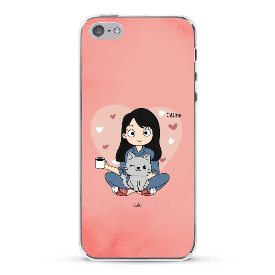 Maman chat BD - Coque de téléphone personnalisée