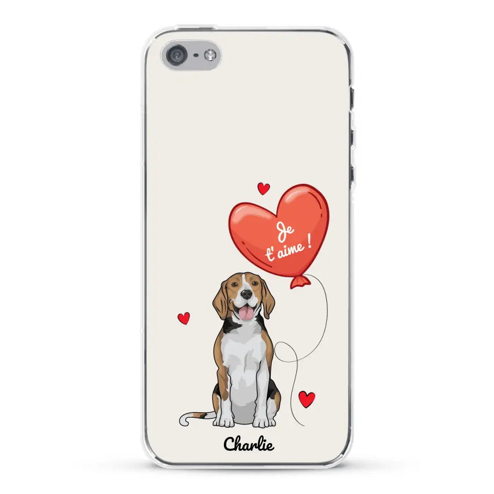 Chien avec ballon - Coque de téléphone personnalisée