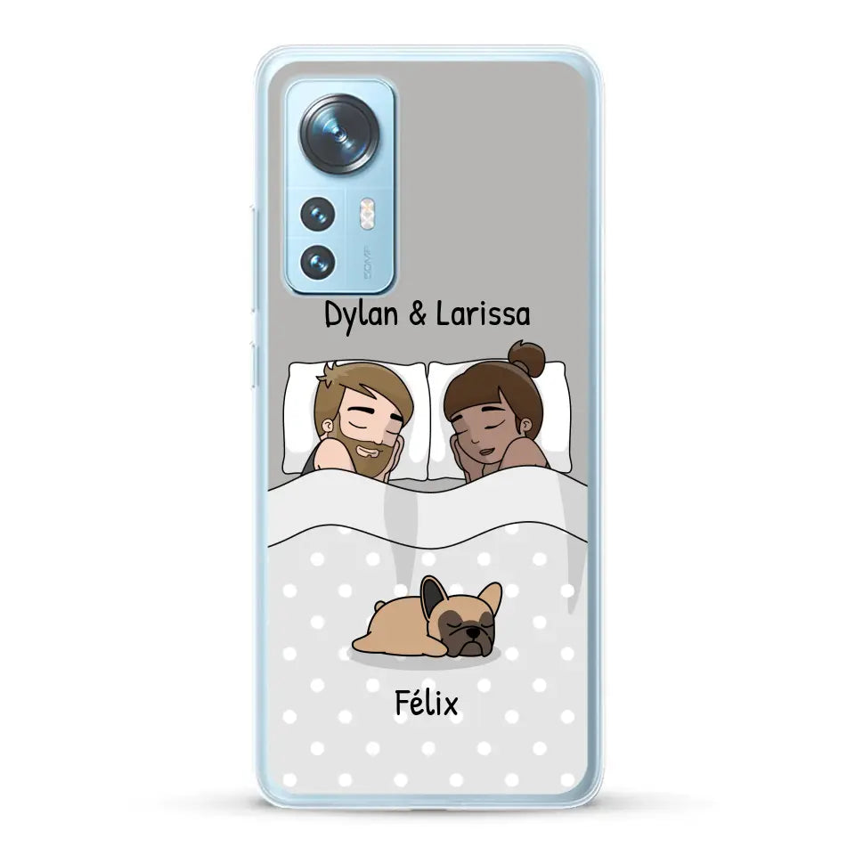 Câlins avec nos amis à poils - Coque de téléphone personnalisée