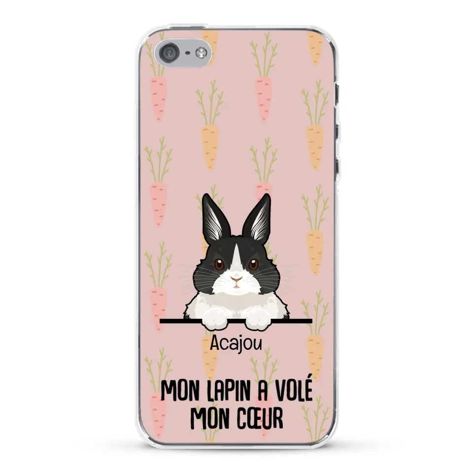 Mon lapin a volé mon cœur - Coque de téléphone personnalisée