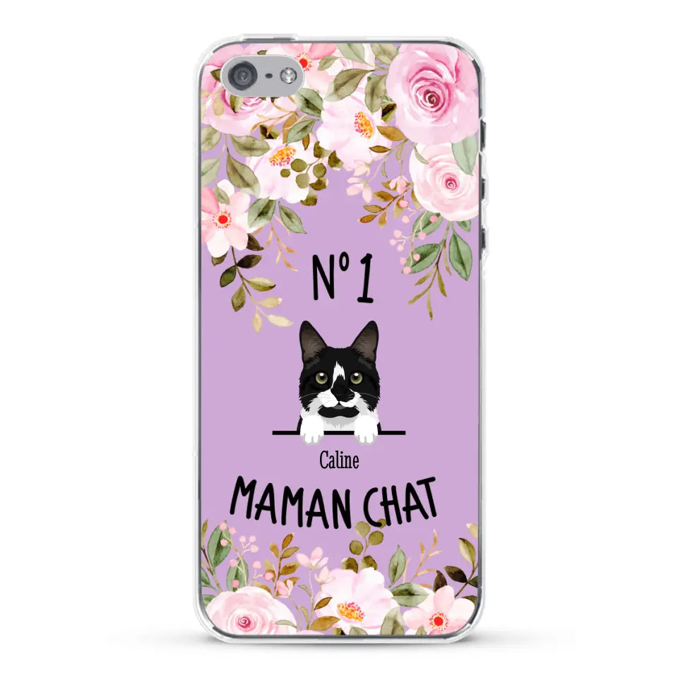 Maman chat N° 1 - Coque de téléphone personnalisée