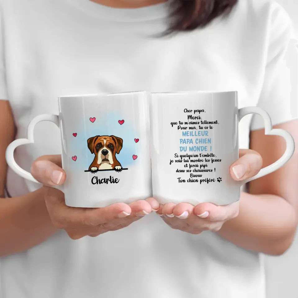 Meilleur papa chien du monde - Mug personnalisé