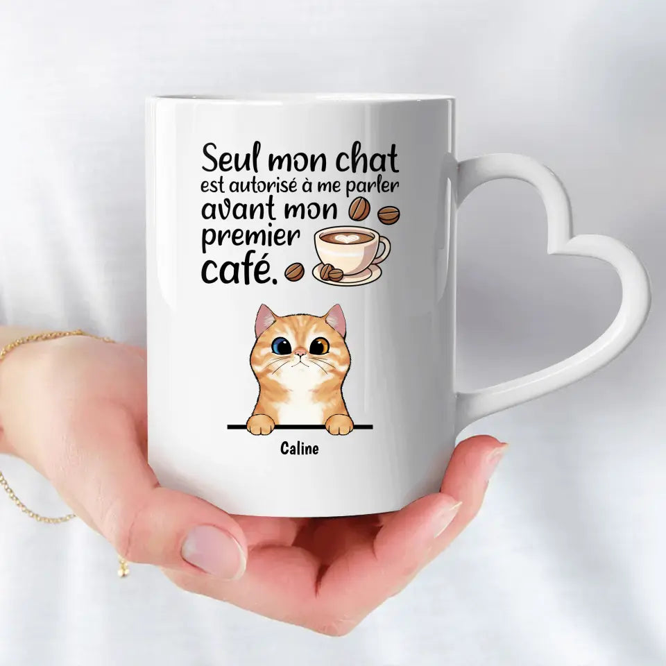 Premier café et chats - Mug personnalisé
