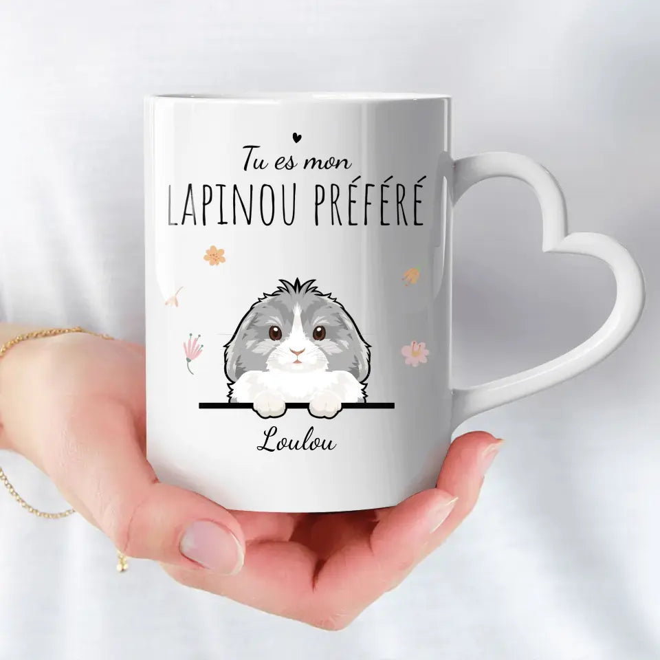 Mon lapinou préféré - Mug personnalisé