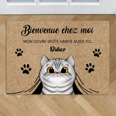 Bienvenue chez moi - Paillasson personnalisé - Featured Image