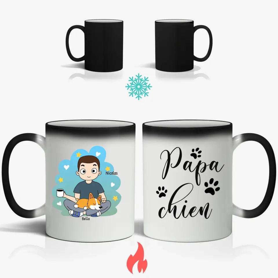 Papa Chien - Mug personnalisé (Style BD)