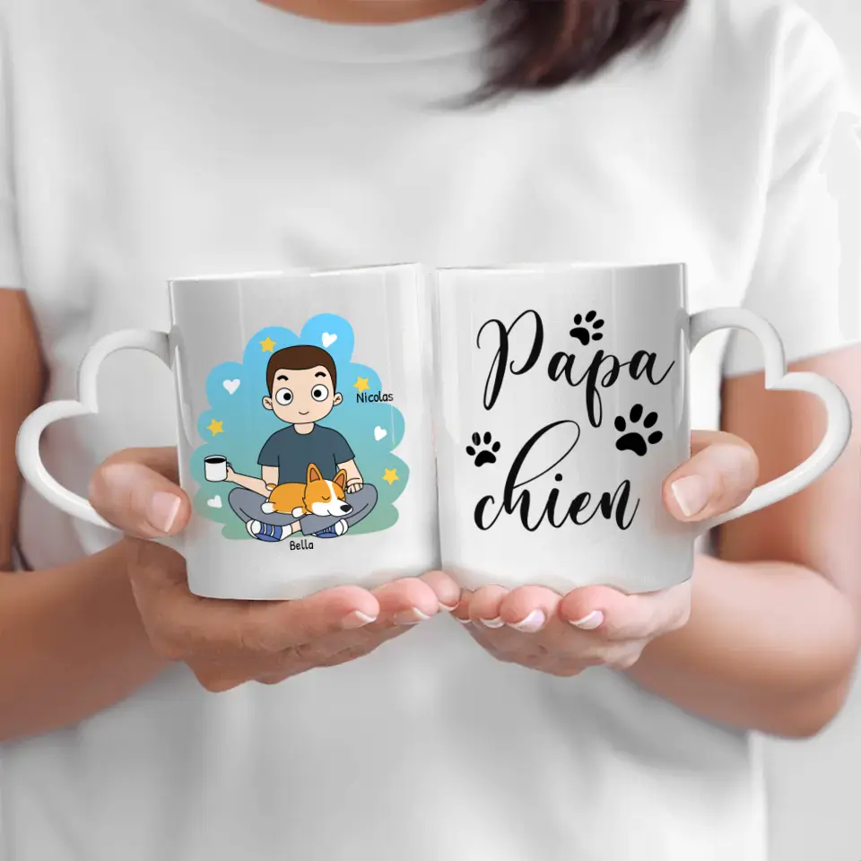 Papa Chien - Mug personnalisé (Style BD)