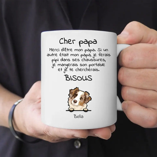 Cher papa (chien) - Mug personnalisé