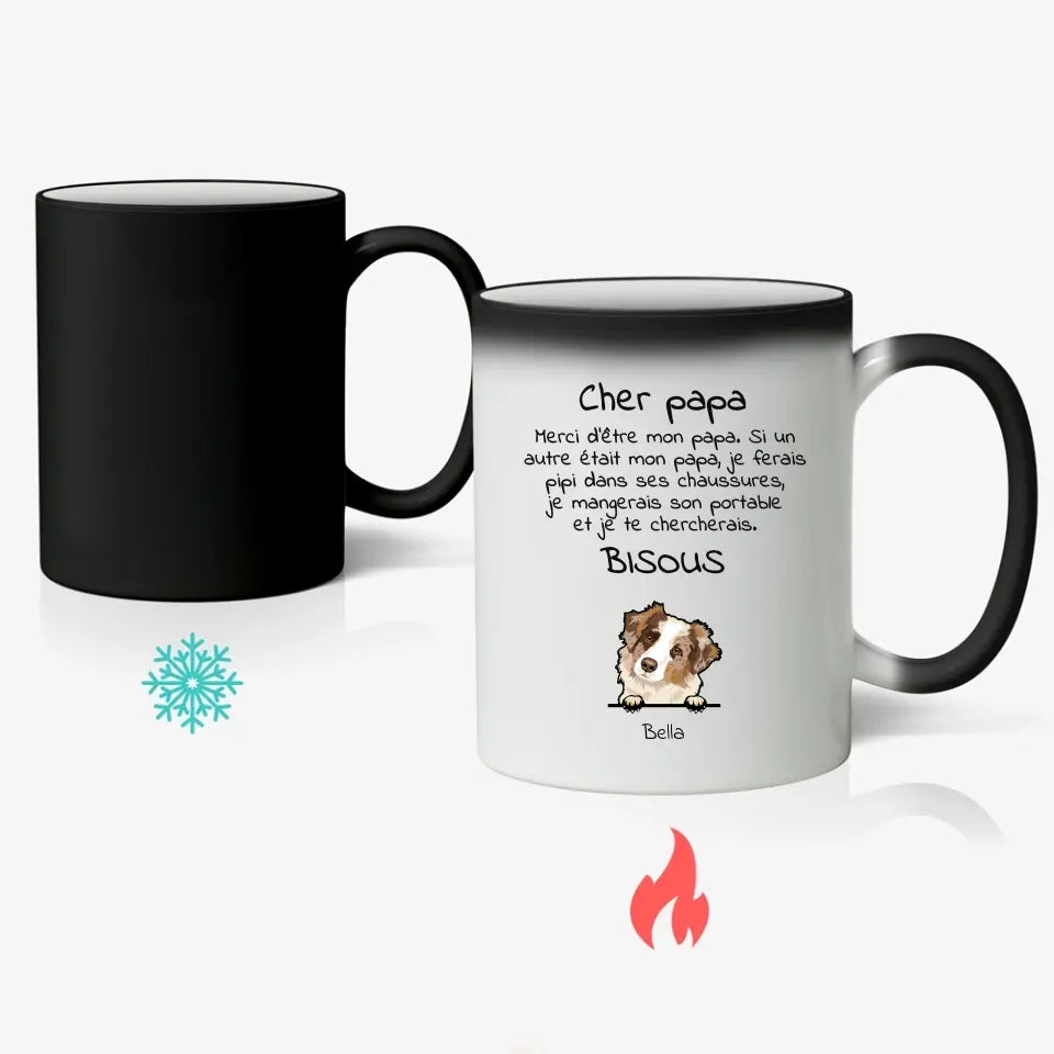 Cher papa (chien) - Mug personnalisé