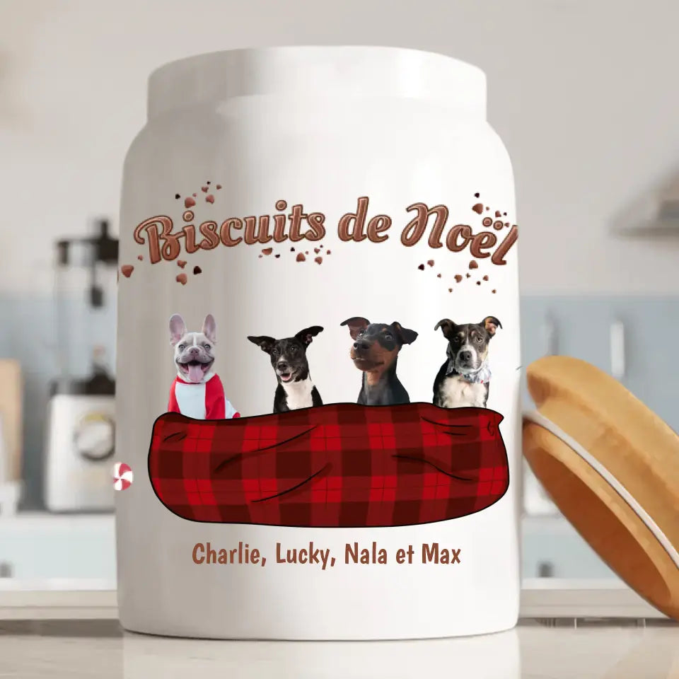 Biscuits de Noël pour animaux - Boîte à friandises personnalisée