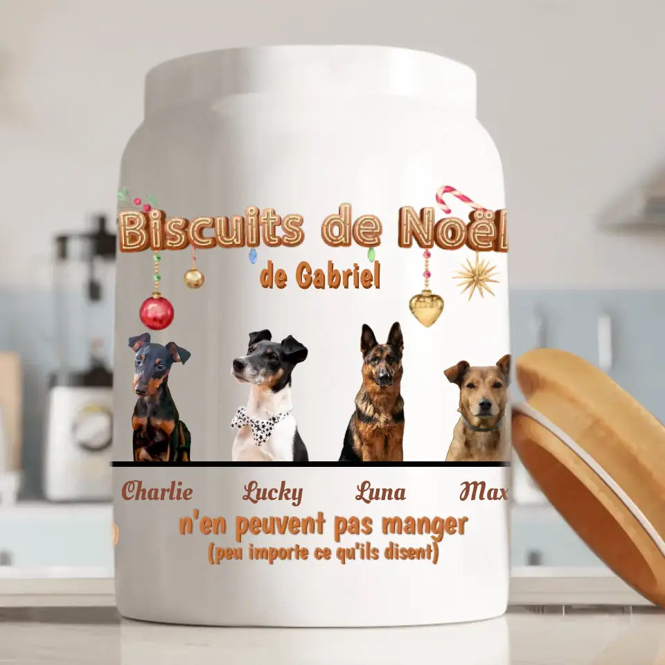 Biscuits de Noël pour humains - Boîte à friandises personnalisé