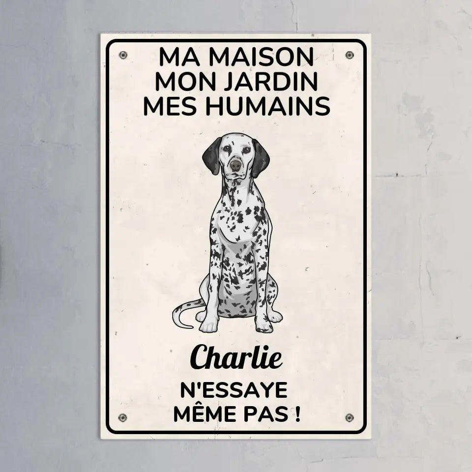 Ma maison, mon jardin - Plaque de jardin personnalisé