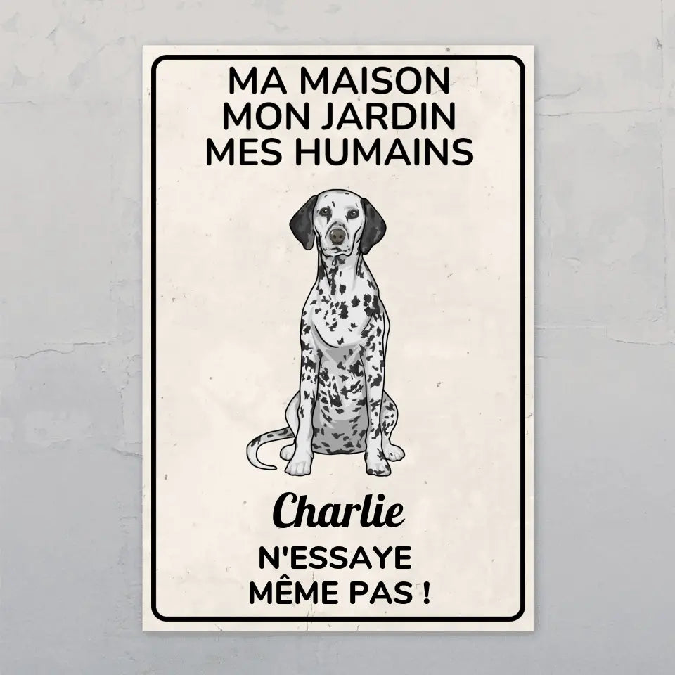 Ma maison, mon jardin - Plaque de jardin personnalisé