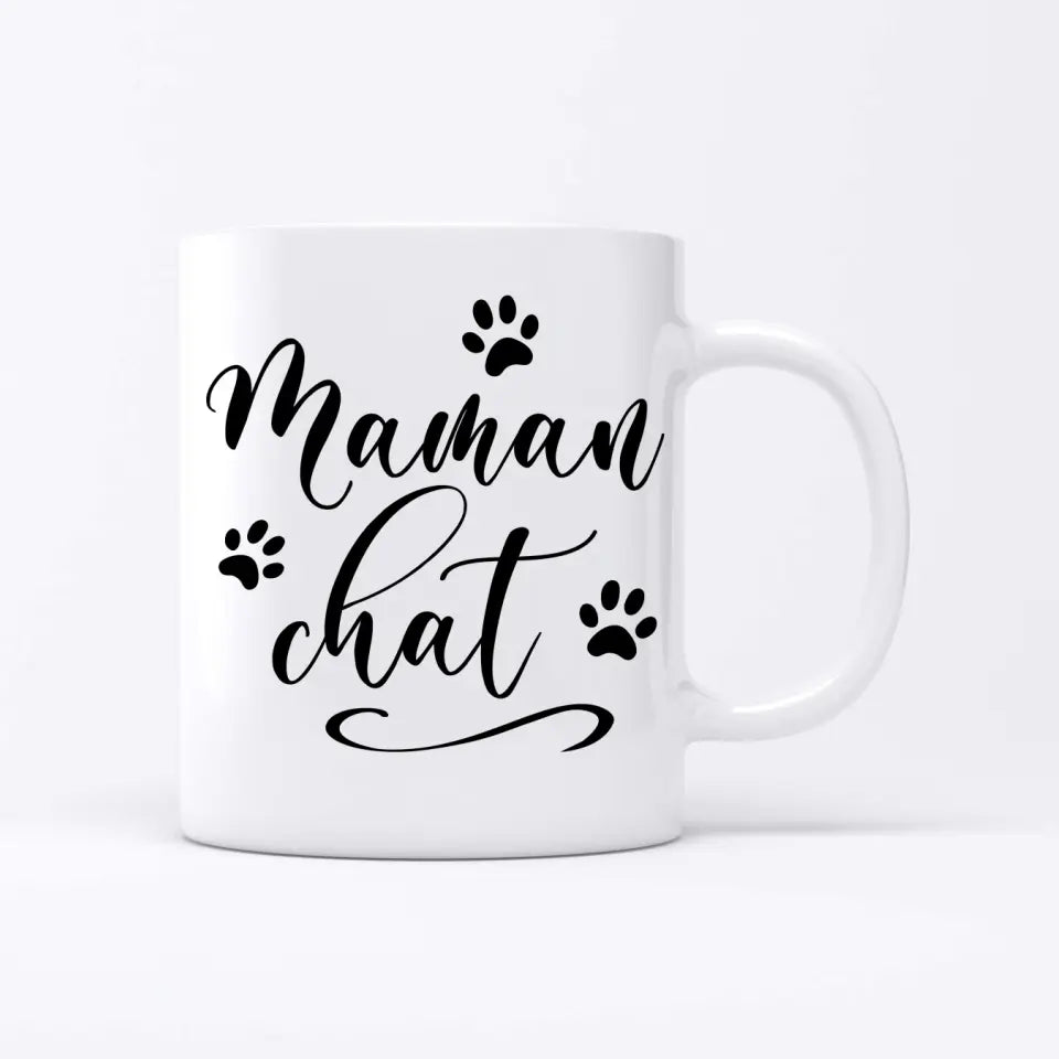 Maman chat - Mug personnalisé (Style BD)