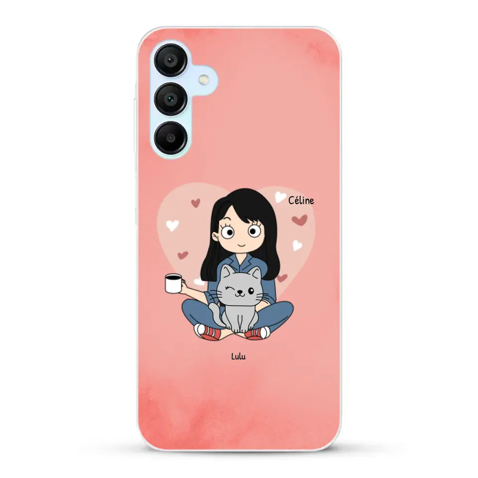 Maman chat BD - Coque de téléphone personnalisée