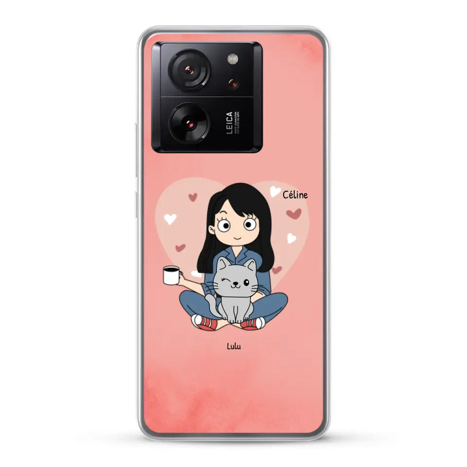 Maman chat BD - Coque de téléphone personnalisée