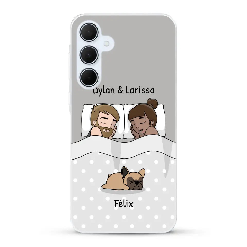 Câlins avec nos amis à poils - Coque de téléphone personnalisée