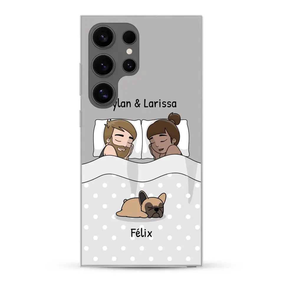 Câlins avec nos amis à poils - Coque de téléphone personnalisée