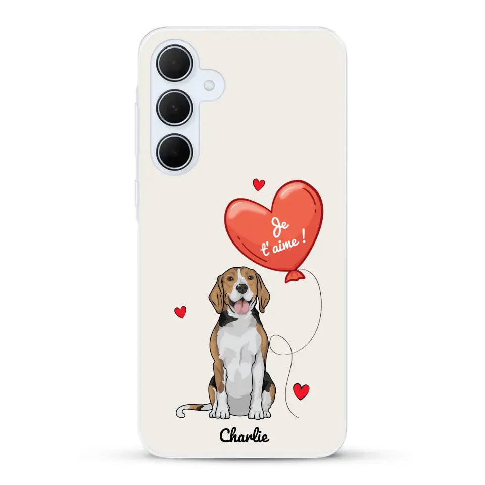 Chien avec ballon - Coque de téléphone personnalisée