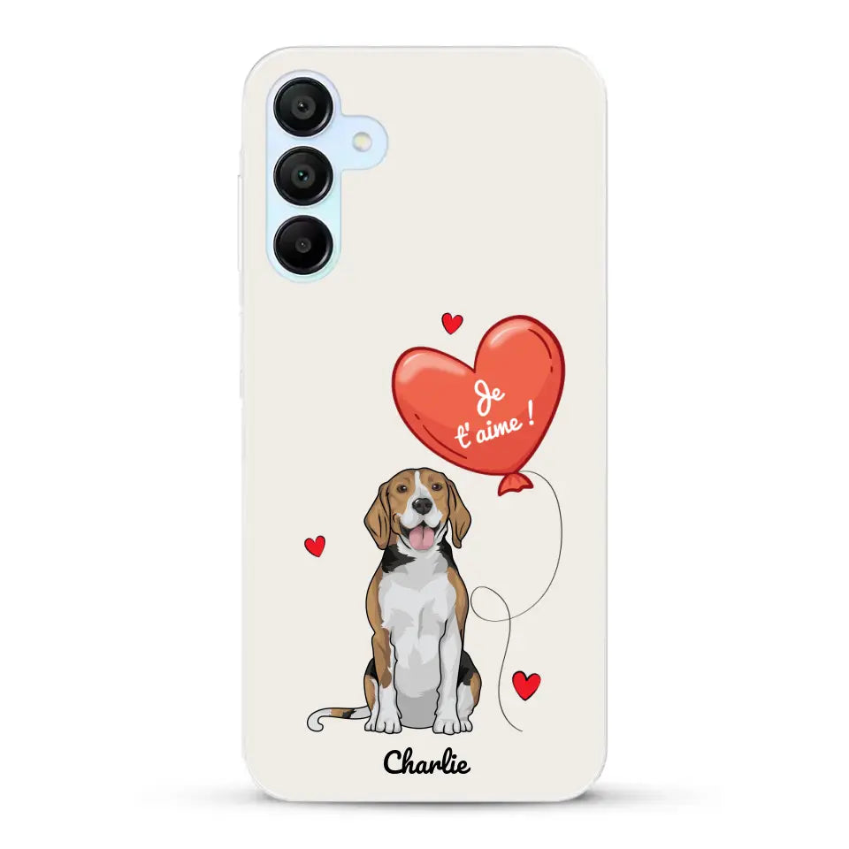 Chien avec ballon - Coque de téléphone personnalisée