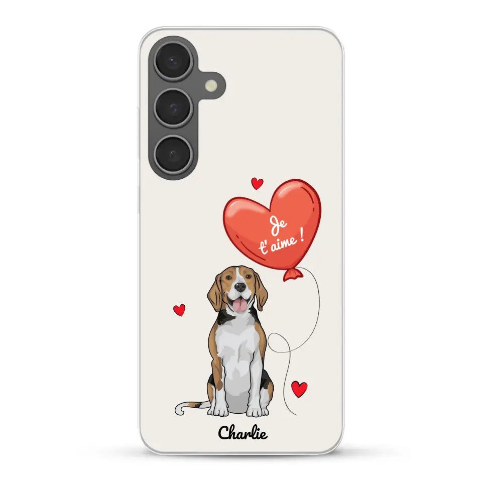 Chien avec ballon - Coque de téléphone personnalisée