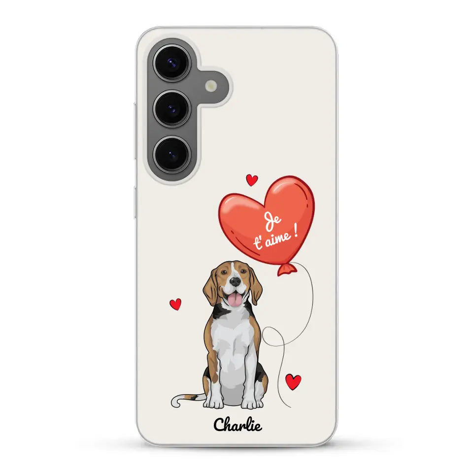 Chien avec ballon - Coque de téléphone personnalisée