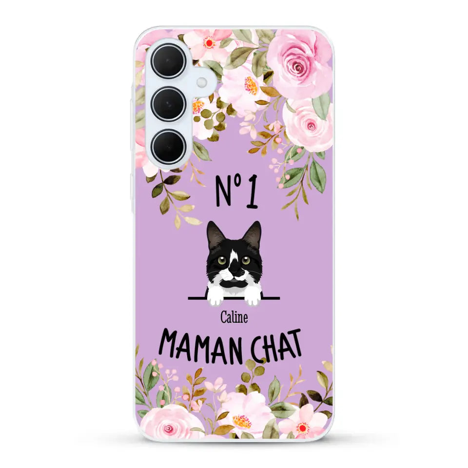 Maman chat N° 1 - Coque de téléphone personnalisée