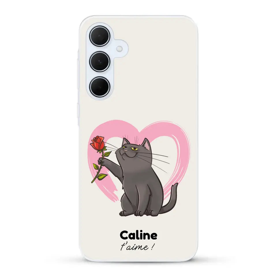 Ton chat t'aime - Coque de téléphone personnalisée