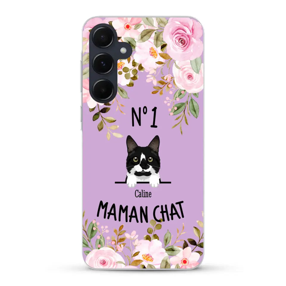 Maman chat N° 1 - Coque de téléphone personnalisée