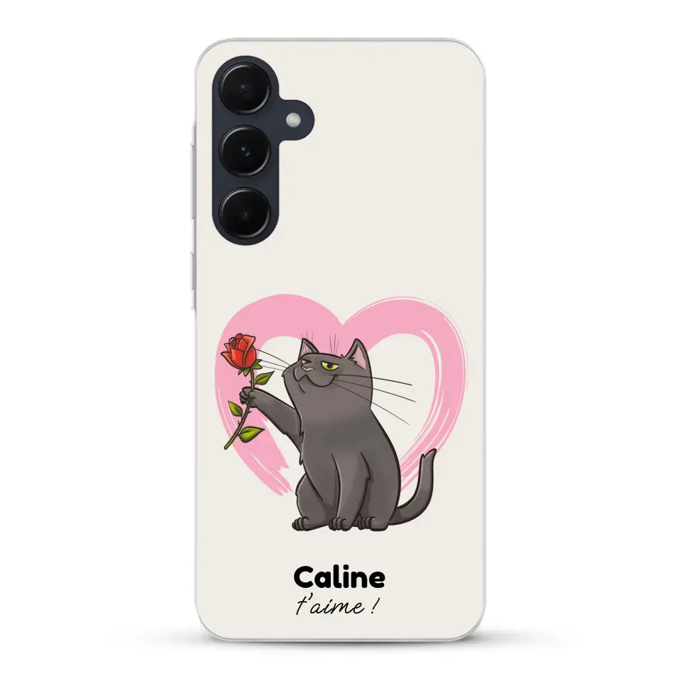 Ton chat t'aime - Coque de téléphone personnalisée