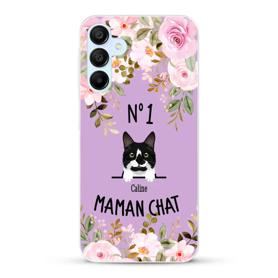 Maman chat N° 1 - Coque de téléphone personnalisée