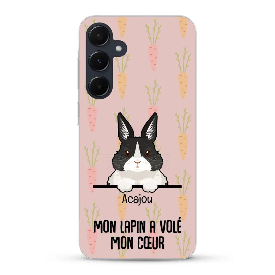 Mon lapin a volé mon cœur - Coque de téléphone personnalisée
