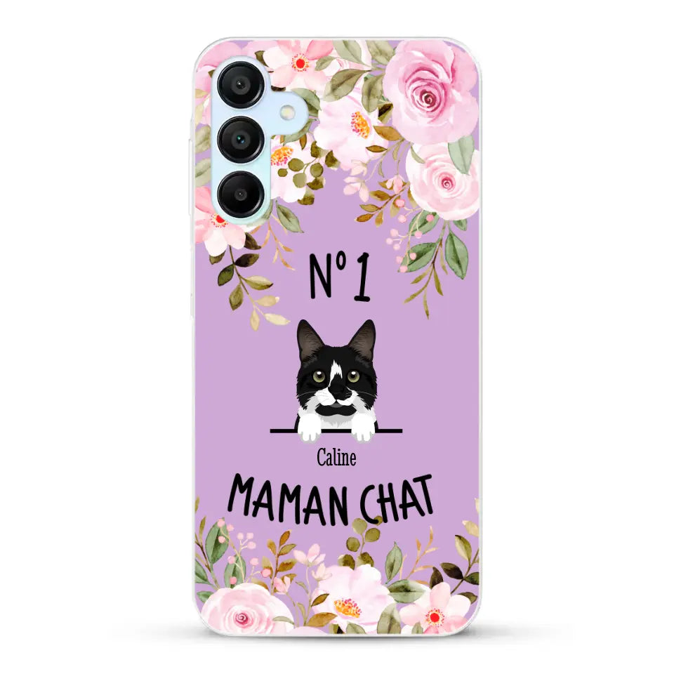 Maman chat N° 1 - Coque de téléphone personnalisée