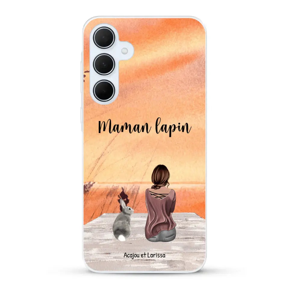 Meilleurs amis avec lapins - Coque de téléphone personnalisée