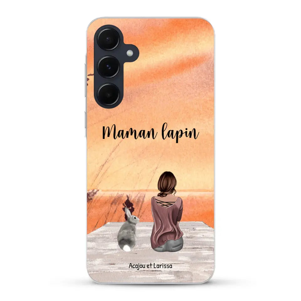 Meilleurs amis avec lapins - Coque de téléphone personnalisée