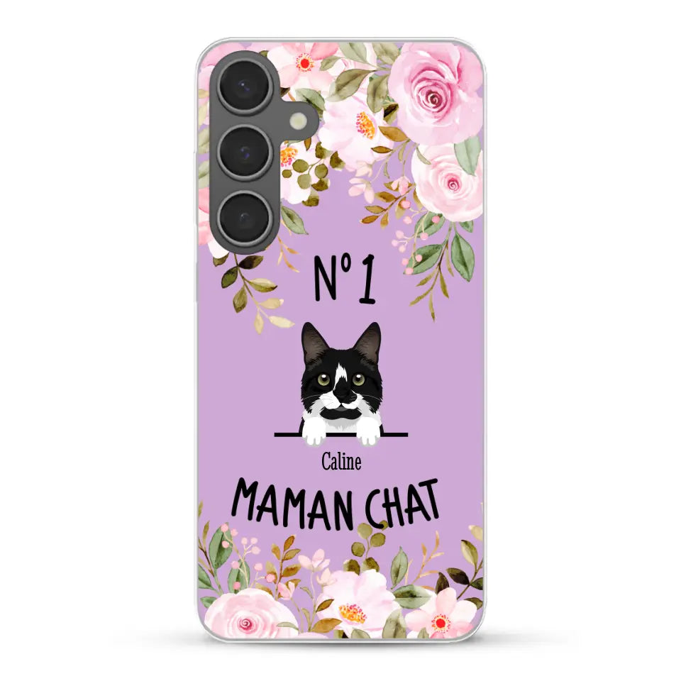 Maman chat N° 1 - Coque de téléphone personnalisée