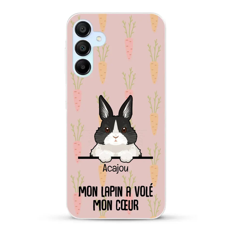 Mon lapin a volé mon cœur - Coque de téléphone personnalisée