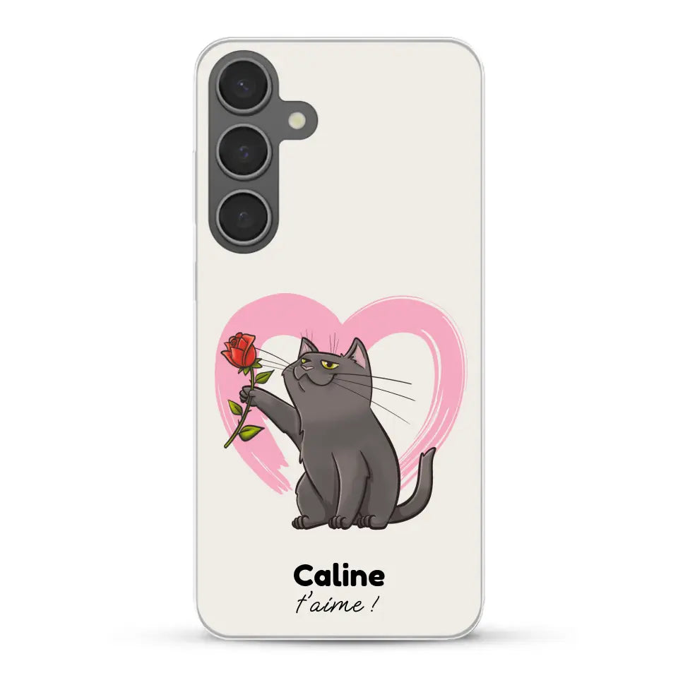 Ton chat t'aime - Coque de téléphone personnalisée