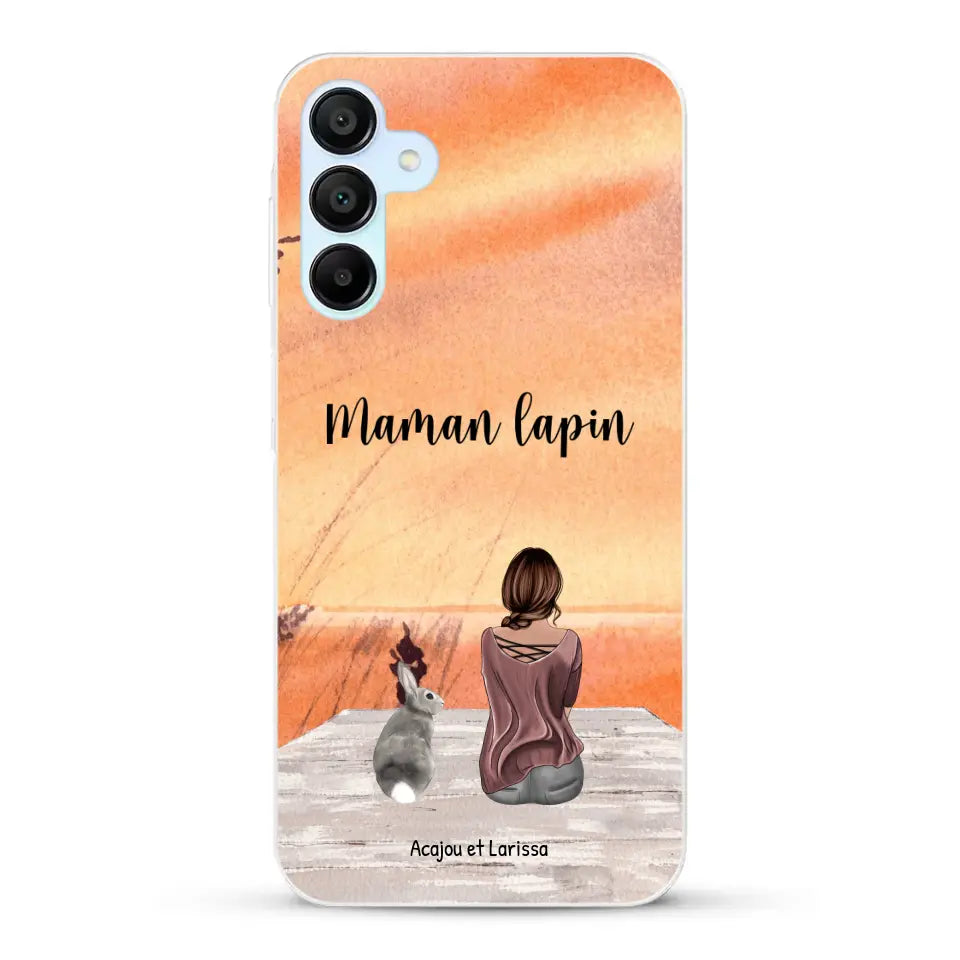 Meilleurs amis avec lapins - Coque de téléphone personnalisée