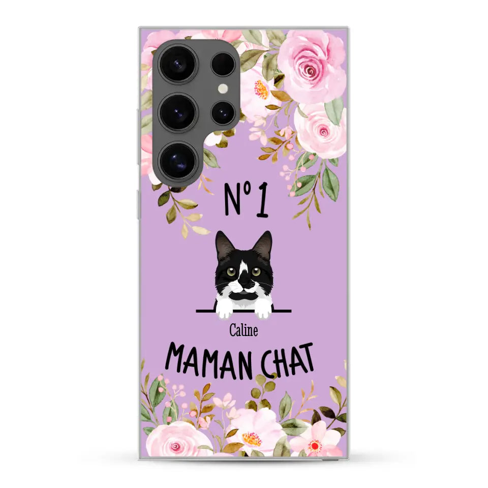 Maman chat N° 1 - Coque de téléphone personnalisée