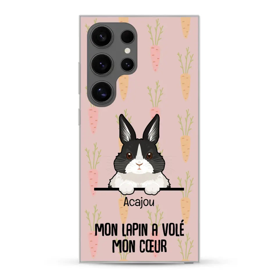 Mon lapin a volé mon cœur - Coque de téléphone personnalisée