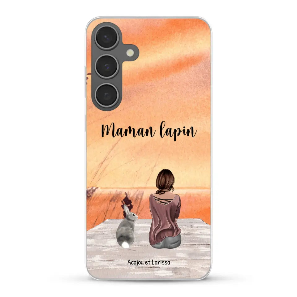 Meilleurs amis avec lapins - Coque de téléphone personnalisée