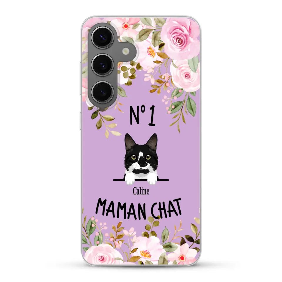 Maman chat N° 1 - Coque de téléphone personnalisée