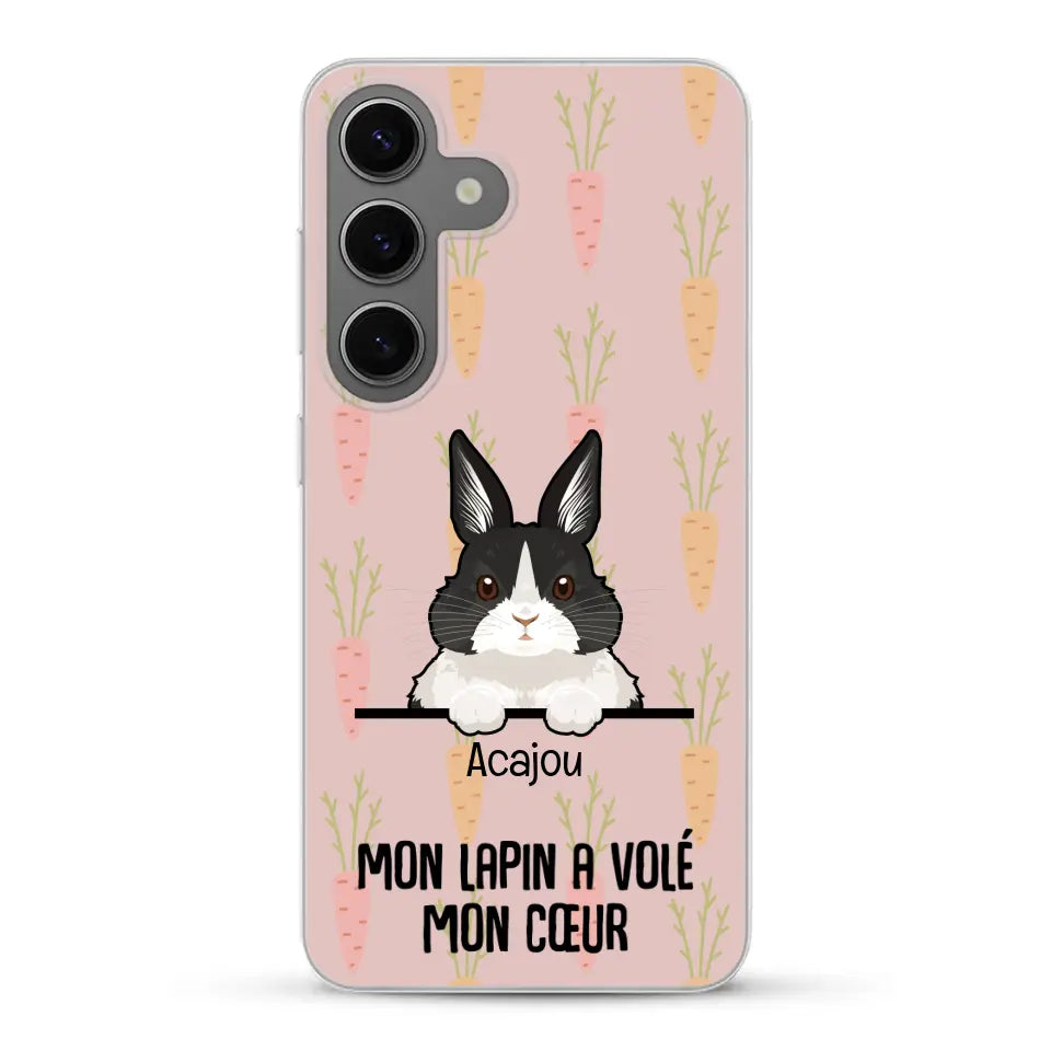Mon lapin a volé mon cœur - Coque de téléphone personnalisée