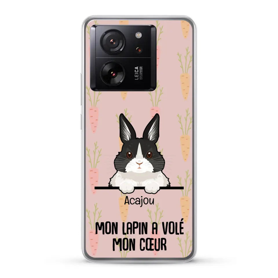 Mon lapin a volé mon cœur - Coque de téléphone personnalisée