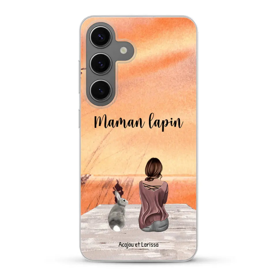 Meilleurs amis avec lapins - Coque de téléphone personnalisée