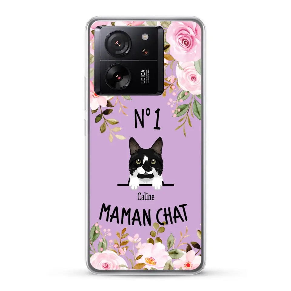 Maman chat N° 1 - Coque de téléphone personnalisée