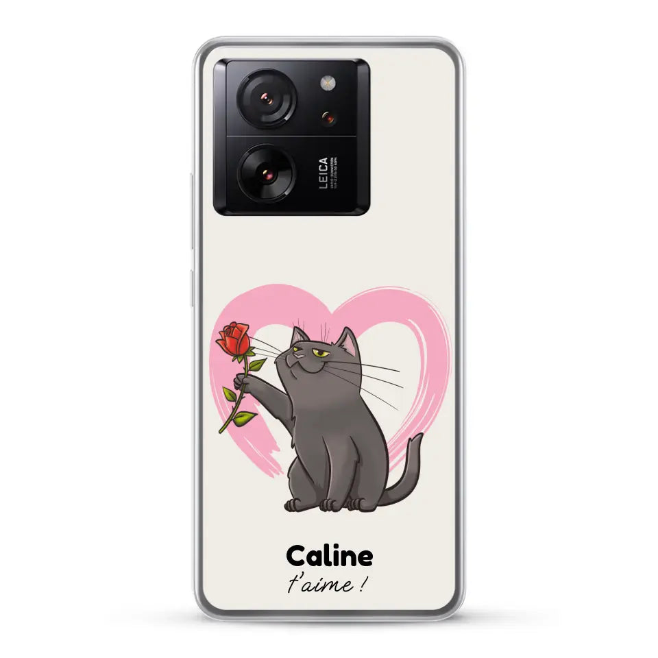 Ton chat t'aime - Coque de téléphone personnalisée