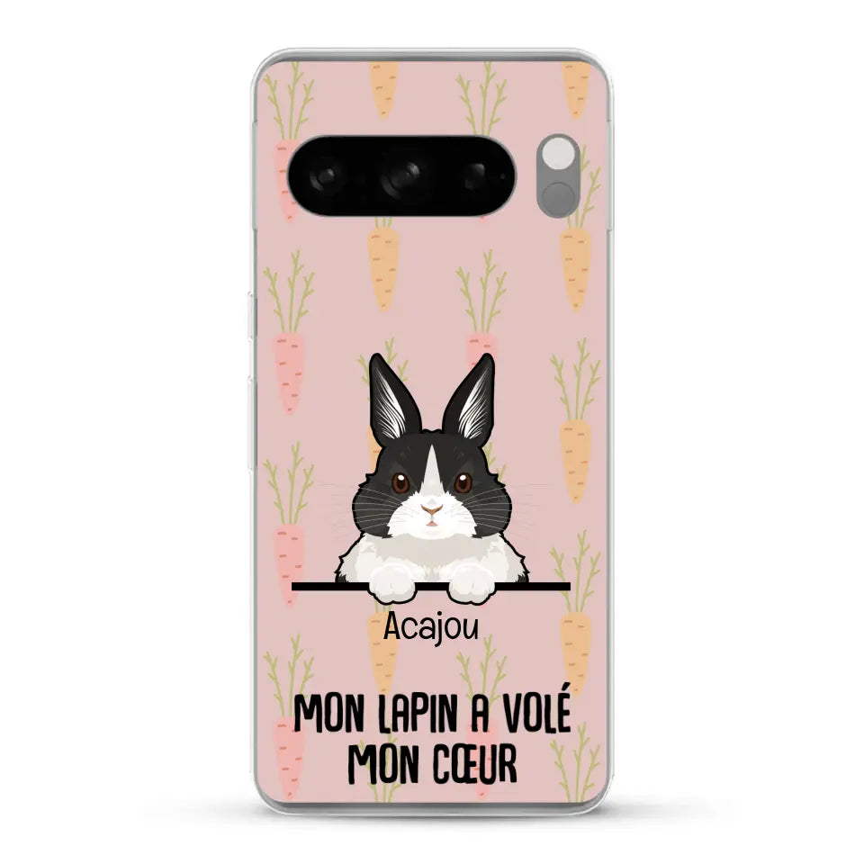 Mon lapin a volé mon cœur - Coque de téléphone personnalisée