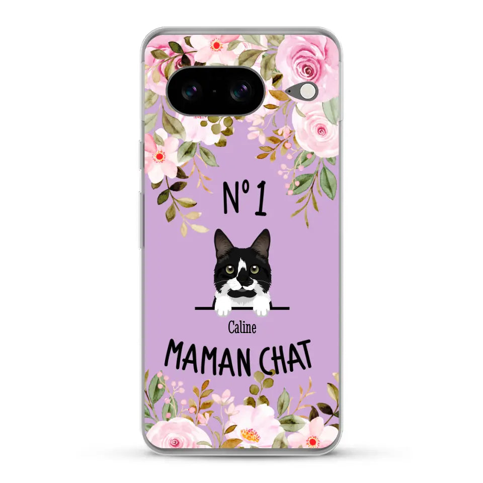 Maman chat N° 1 - Coque de téléphone personnalisée